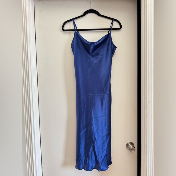 BEBE - Satin Cowl Neck Midi Dress XS - Picture 4 of 9